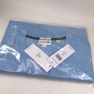 Lacoste Men's Unisex XXL Cotton Blue Loose Fit  T-Shirt Big Croc New